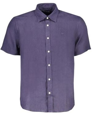 North Sails Chemise En Lin À Manches Courtes - Purple