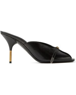 Versace Sandalias Nyx De Piel - Negro