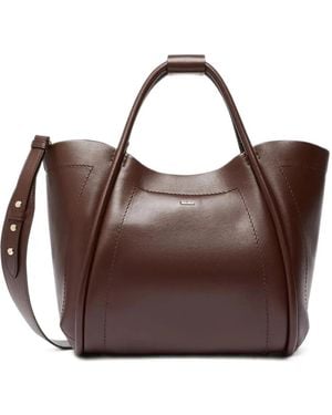 Max Mara Marine Leather Tote Bag - Brown