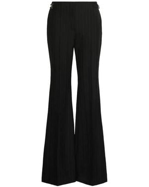 Sportmax Pinstriped Flared Trousers - Black