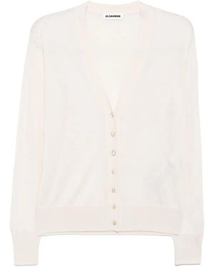 Jil Sander V-Neck Cardigan - White