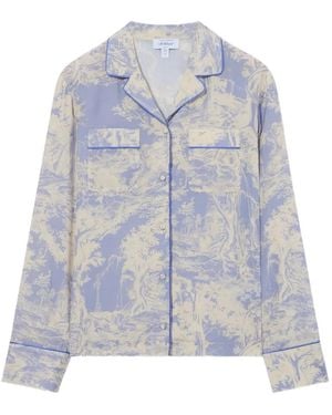 Off-White c/o Virgil Abloh City Nature Habutai Pyjamas Shirt - Blue