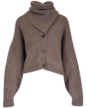 LeKasha Cardigan Derios En Maille Côtelée - Marron
