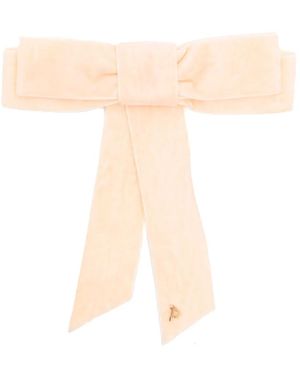 Parlor Velvet Hair Clip - White