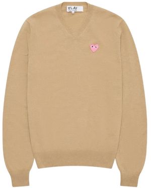COMME DES GARÇONS PLAY Pull À Patch Cœur - Natural