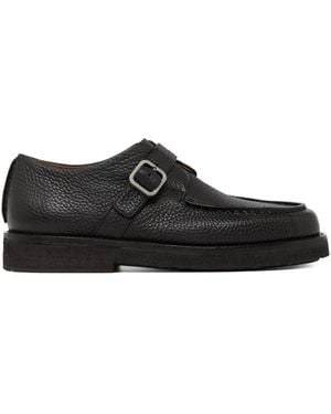 Marsèll Buckled Pebbled Loafers - Black