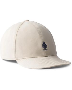 Prada Old Gabardine Baseball Cap - Natural