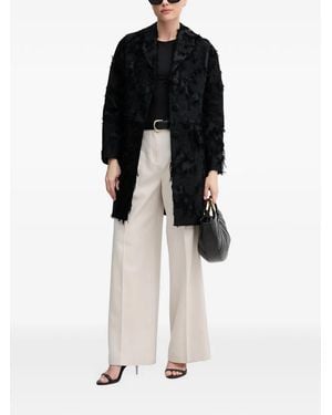 Sisley Cappotto Con Frange - Nero