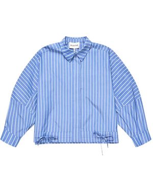 Munthe Loasta Striped Drawstring Shirt - Blue