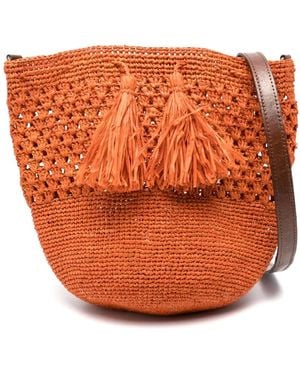 IBELIV Haingo Beuteltasche Aus Bast - Orange