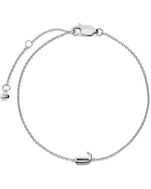 Monica Vinader Initial J Chain Bracelet - Metallic