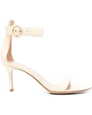 Gianvito Rossi 65Mm Portofino Ankle-Strap Leather Sandals - Natural