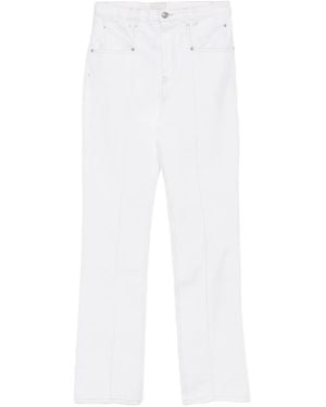 Isabel Marant Vaqueros Rectos De Algodón - Blanco