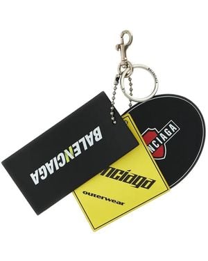 Balenciaga Three-Tag Keyring - Black