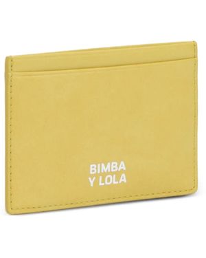 Bimba Y Lola Lemon Leather Card Holder - Yellow