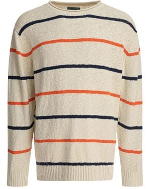 Beams Plus Striped Cotton-Blend Sweater - Natural