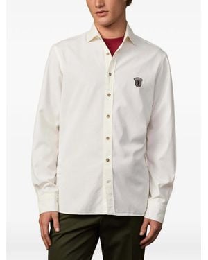 Hackett Twill Badge Shirt - White