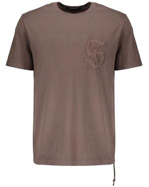 Ksubi Embroidered Logo Patch T-Shirt - Brown