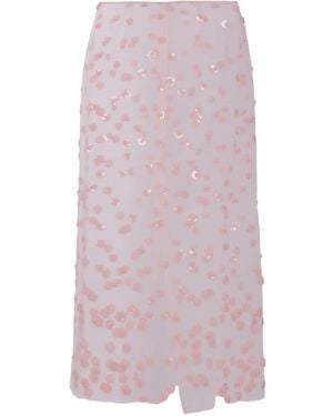 Cecilie Bahnsen Sequin-Embellished Skirt - Pink