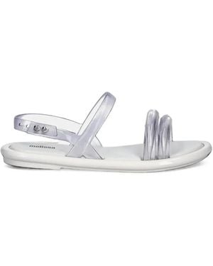 Melissa Transparent-Strap Slingback Sandals - White