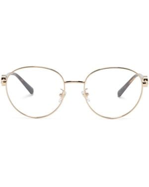 Versace Brille Mit Rundem Gestell - Natur