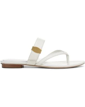 Veronica Beard Salva Dash Flat Sandals - White