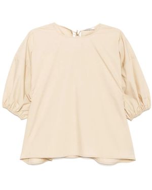 Goen.J Balloon-Sleeve Top - Natural