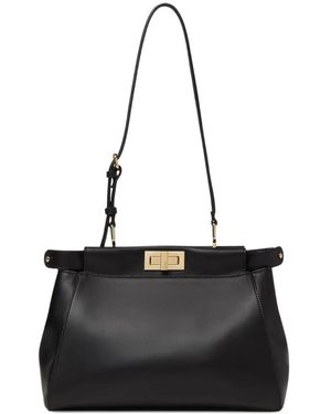 Fendi Peekaboo Shoulder Bag - Black