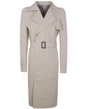 Rick Owens Temple Temple Belted Trench Coat - White