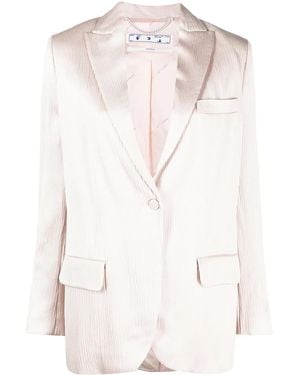 Off-White c/o Virgil Abloh Tomboy Single-Breasted Blazer - Natural