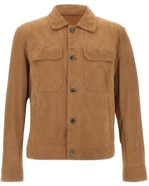 BOSS Suede Jacket - Brown