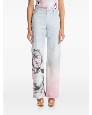 Maisie Wilen Print Ombré Pants - Blue
