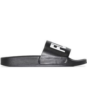 VTMNTS Slogan-Print Slides - White