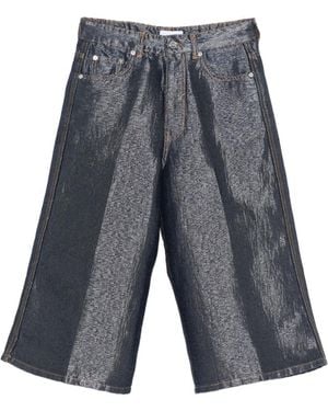 Ganni Denim Bermuda - Grey