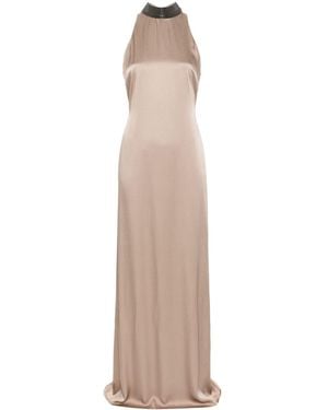 Brunello Cucinelli Monili Gown - Natural