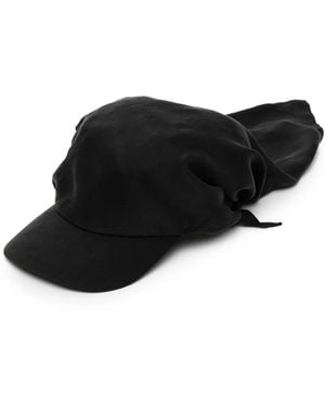 Kijima Takayuki Draped Silk Cap - Black