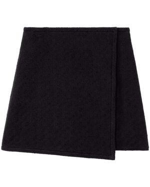 Proenza Schouler Tweed Wrap Miniskirt - Black