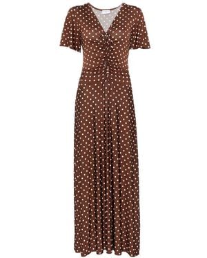 Marella Polka-Dot Dress - Brown