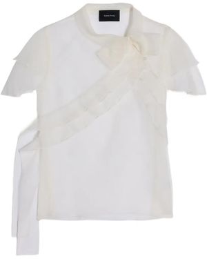 Simone Rocha Petal Bow-Detail Top - White