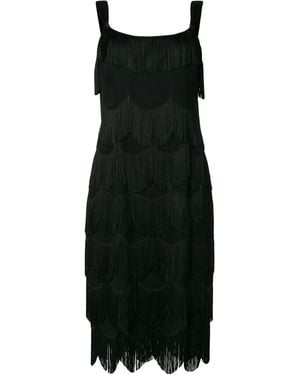 Marc Jacobs Fringed Shift Dress - Black