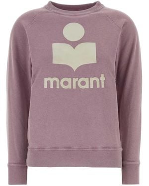 Isabel Marant Millyny Logo-Print Raglan-Sleeve Sweatshirt - Purple