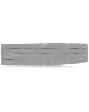 Corneliani Pleated Silk Cummerbund - Gray