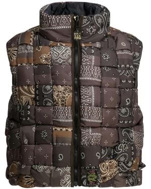 Kapital Bandana-Patchwork Gilet - Brown