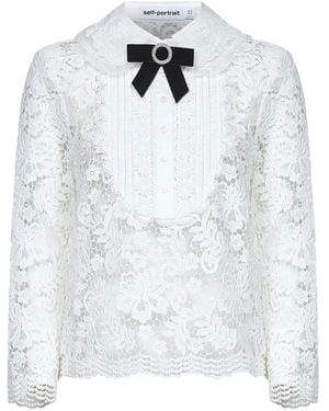 Self-Portrait Lace Blouse - White