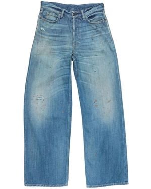 Acne Studios Pantalones Con Parche Del Logo 2021 - Azul