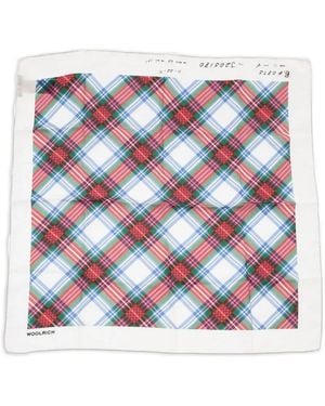 Woolrich Plaid Silk Scarf - Blue