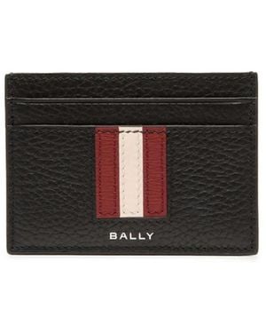 Bally Leren Pasjeshouder Met Logoprint - Zwart