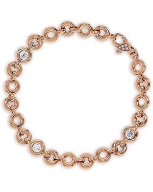 Pragnell 18Kt Rockchain Rotgoldarmband Mit Diamanten - Mettallic