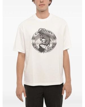 Neil Barrett T-Shirt Slim Capricorn The Leader À Imprimé Graphique - Natural