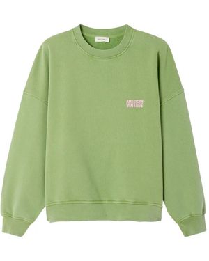 American Vintage Sudadera con cuello redondo - Verde